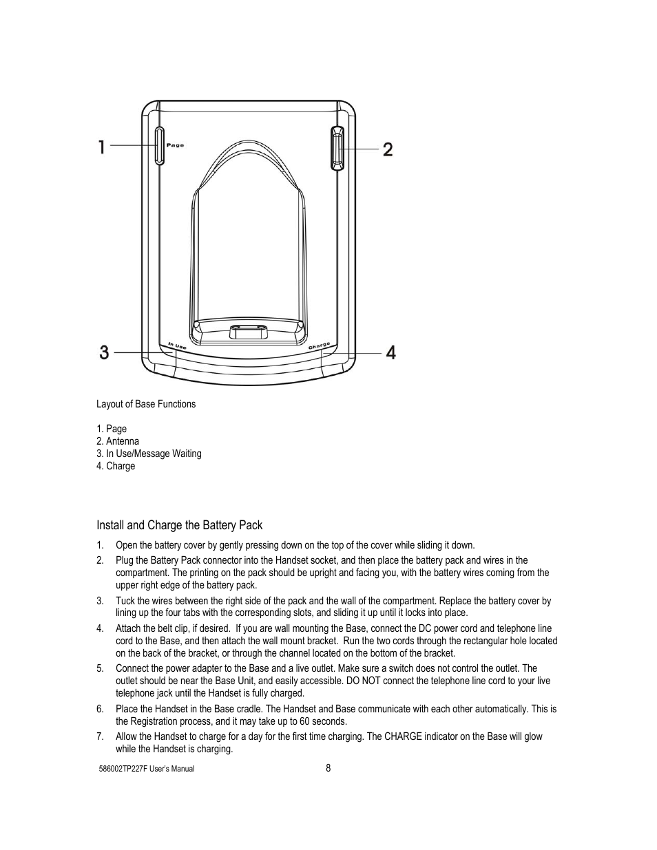 2 getting started, Getting started | Cortelco 586002-TP2-27F User Manual | Page 8 / 20