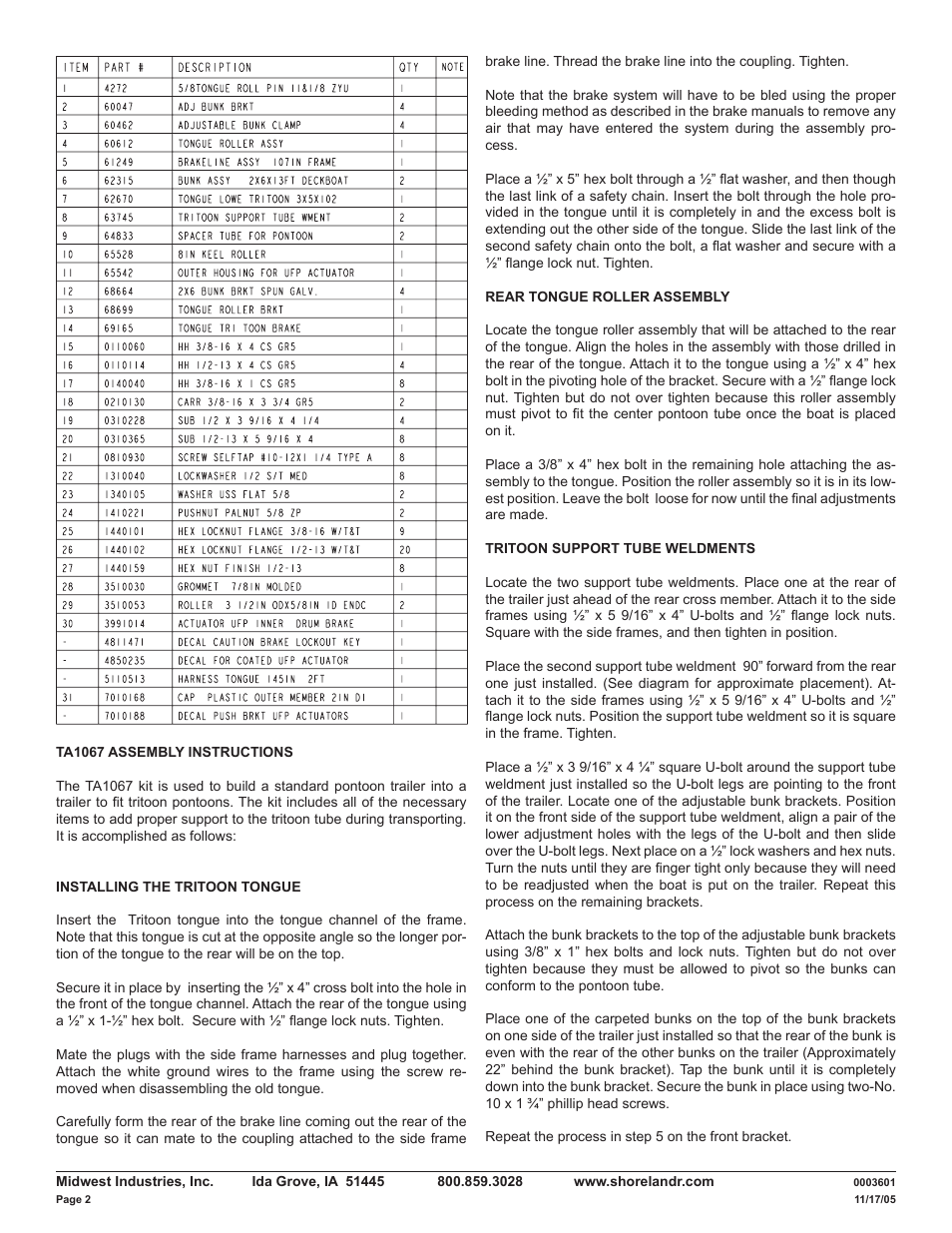 ShoreLand'r TA1067 User Manual | Page 2 / 4