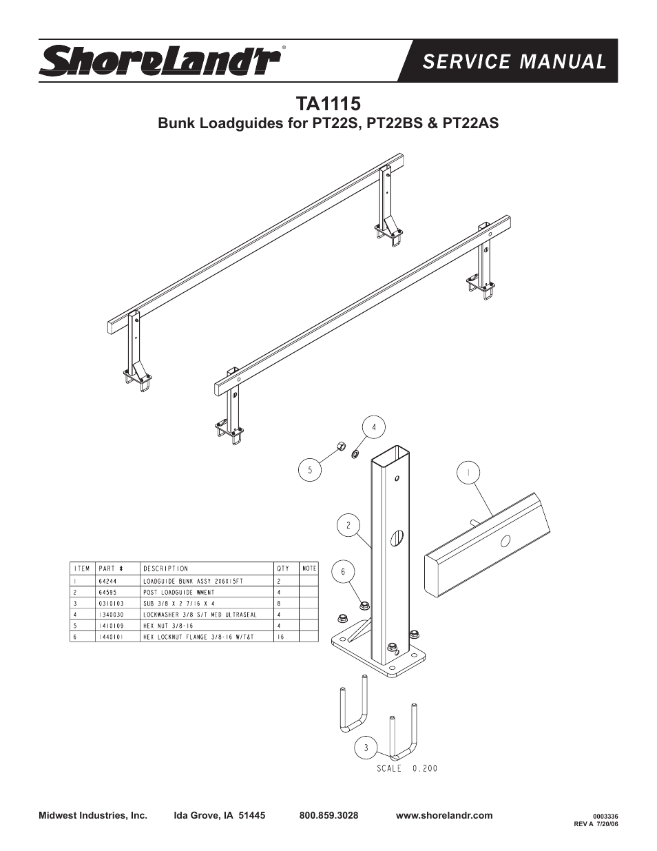 ShoreLand'r TA1115 User Manual | 2 pages