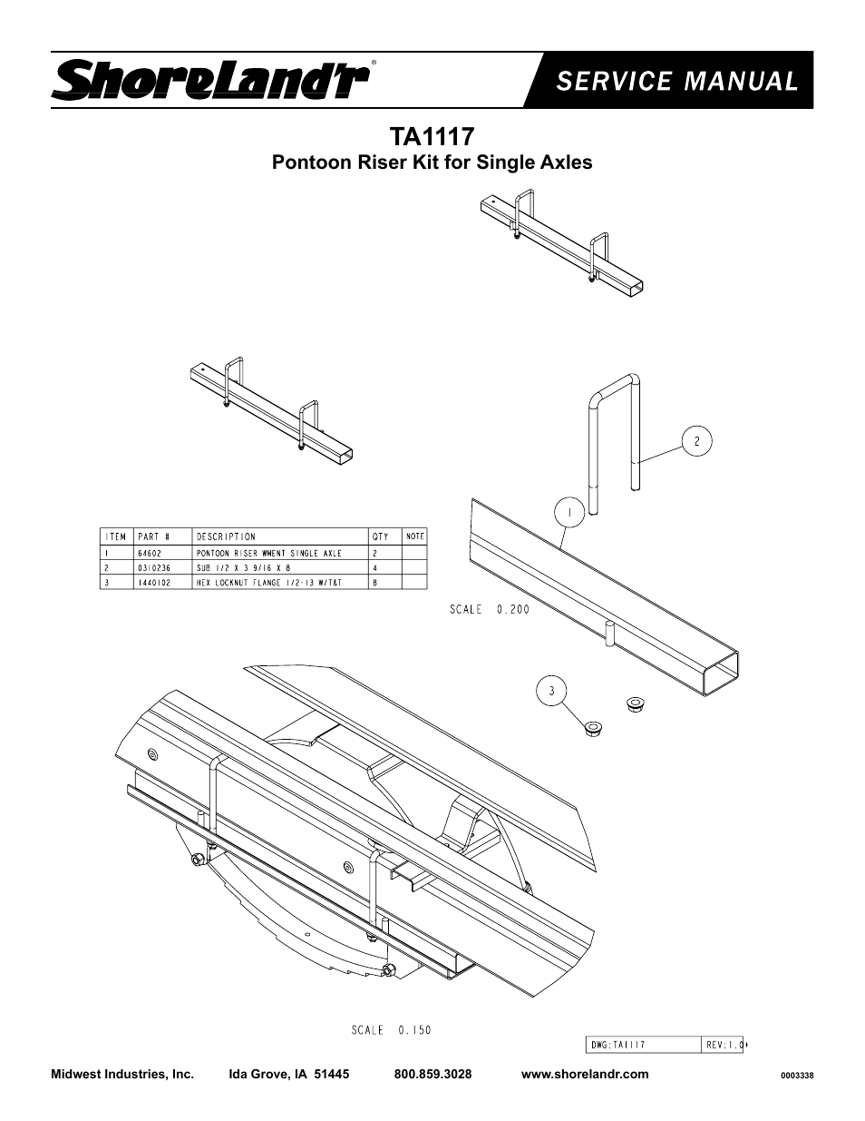 ShoreLand'r TA1117 User Manual | 2 pages