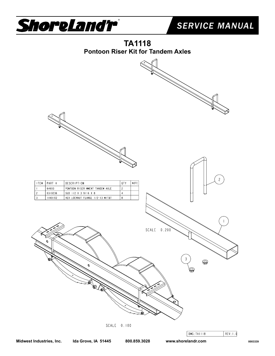 ShoreLand'r TA1118 User Manual | 2 pages