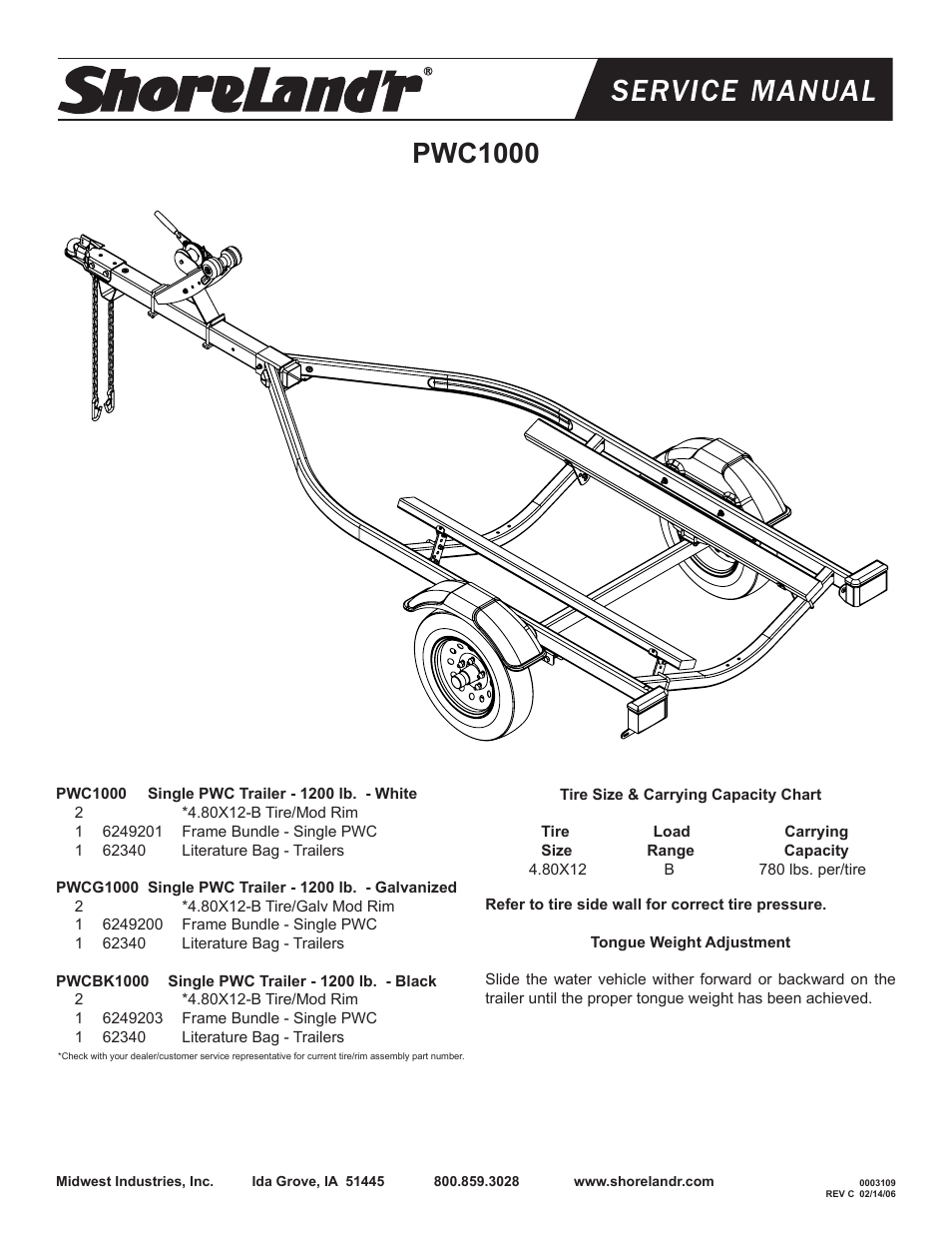 ShoreLand'r PWC1000 V.4 User Manual | 4 pages