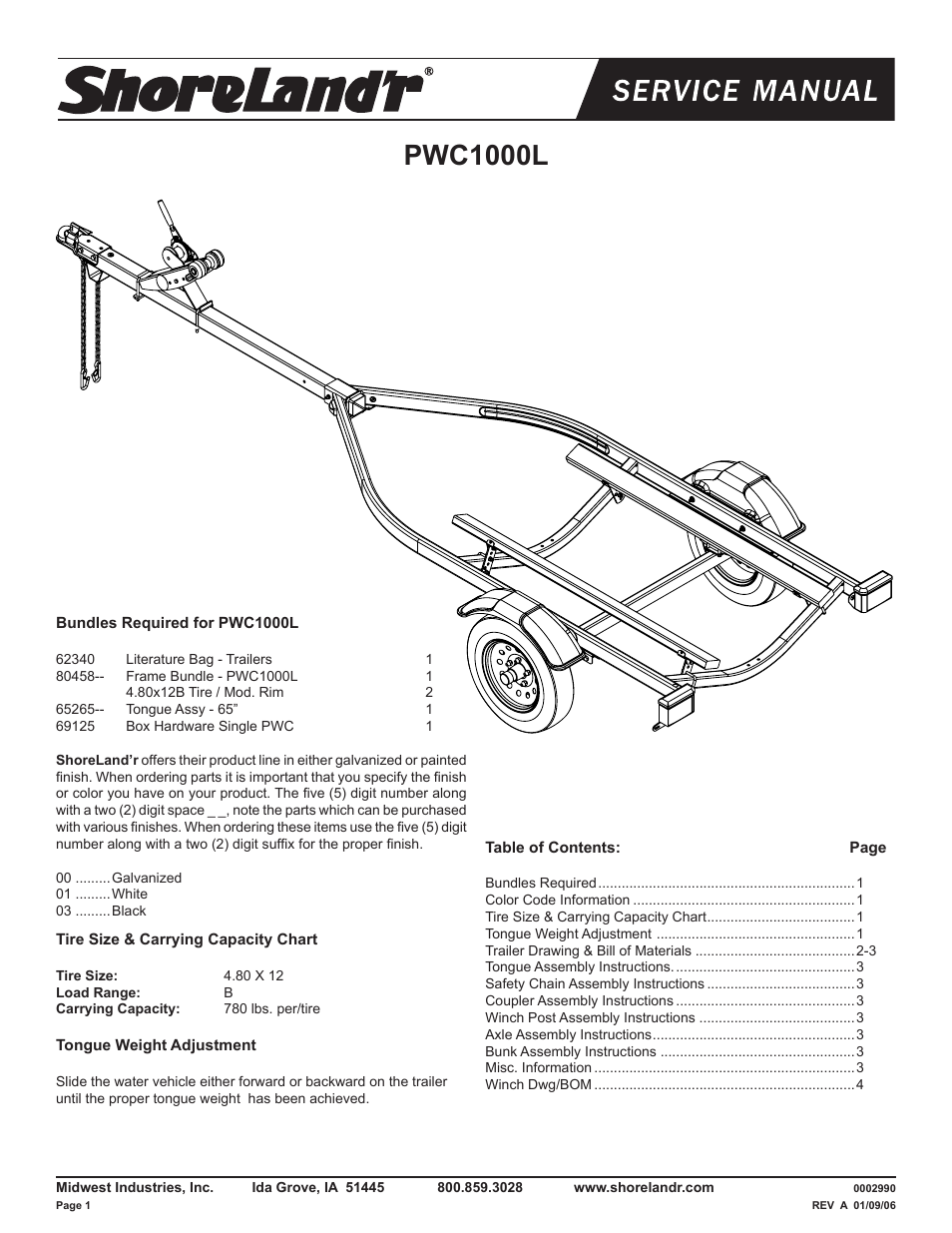 ShoreLand'r PWC1000L V.1 User Manual | 4 pages
