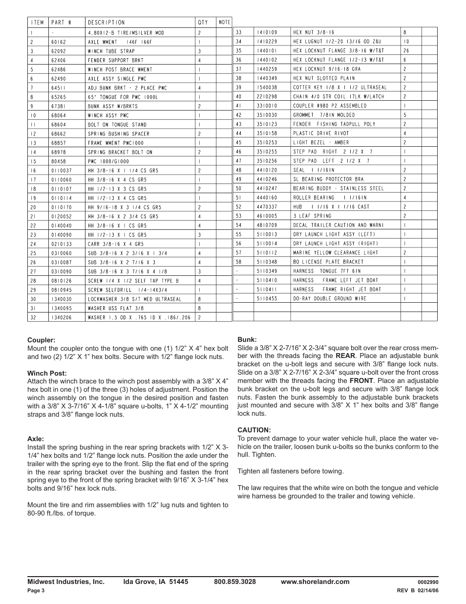 ShoreLand'r PWC1000L V.2 User Manual | Page 3 / 4