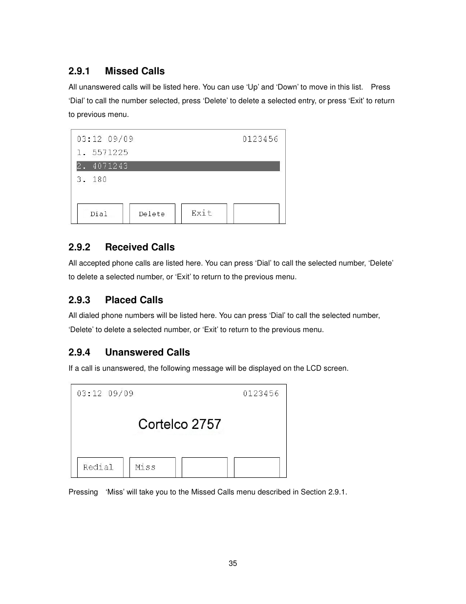 Cortelco 2757 User Manual | Page 35 / 58
