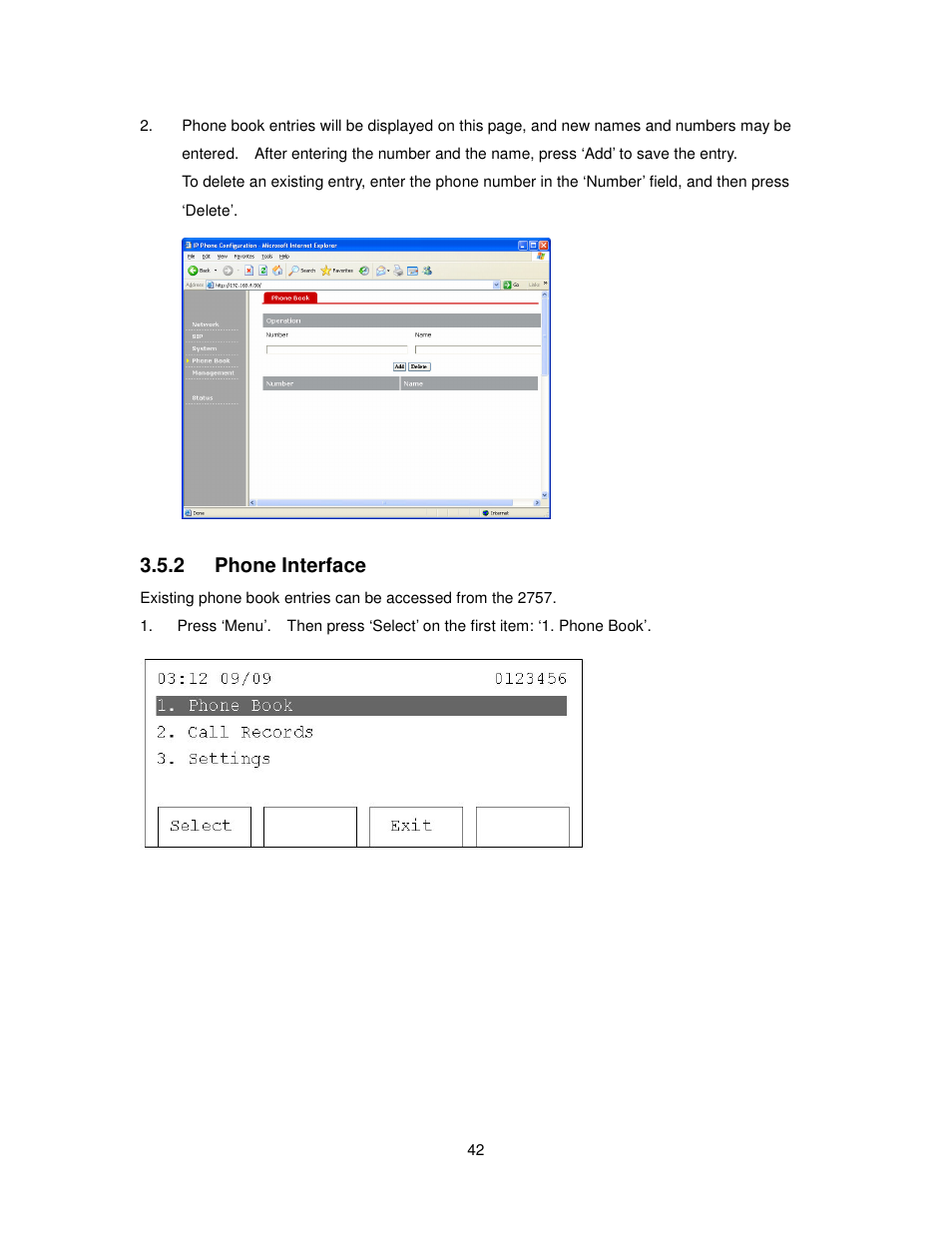 2 phone interface | Cortelco 2757 User Manual | Page 42 / 58