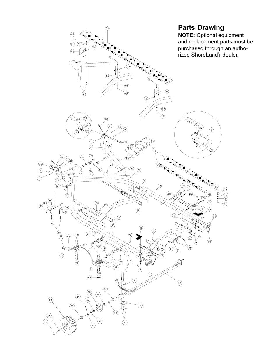 Parts drawing | ShoreLand'r PWC1512W User Manual | Page 3 / 4