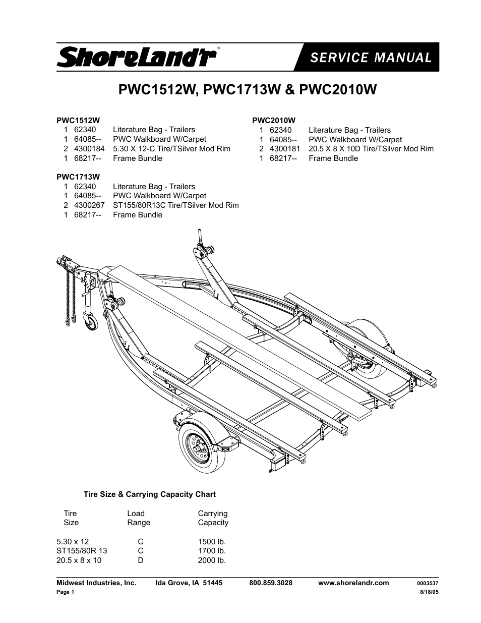 ShoreLand'r PWC1512W V.1 User Manual | 6 pages