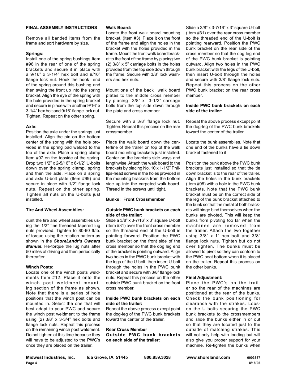 ShoreLand'r PWC1512W V.1 User Manual | Page 4 / 6