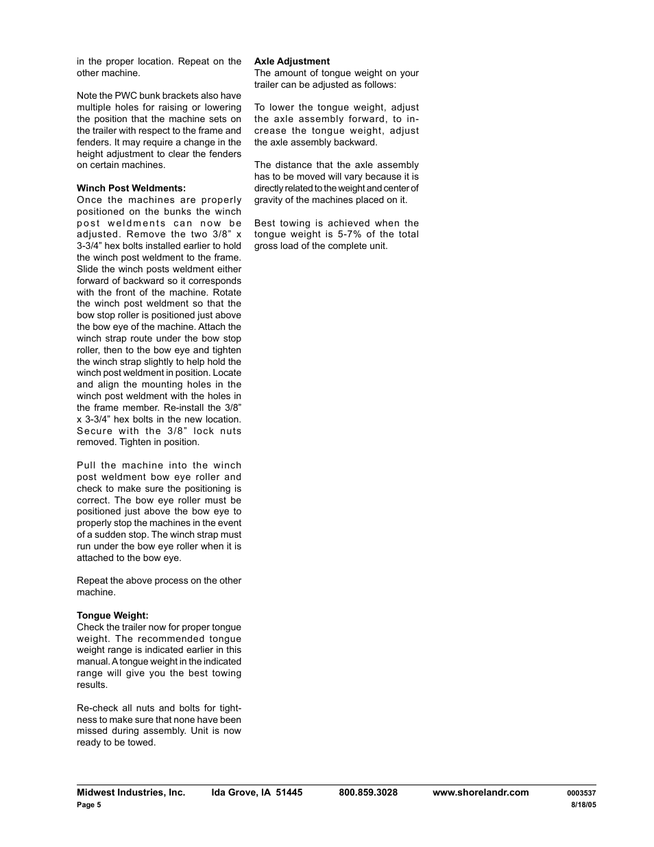 ShoreLand'r PWC1512W V.1 User Manual | Page 5 / 6