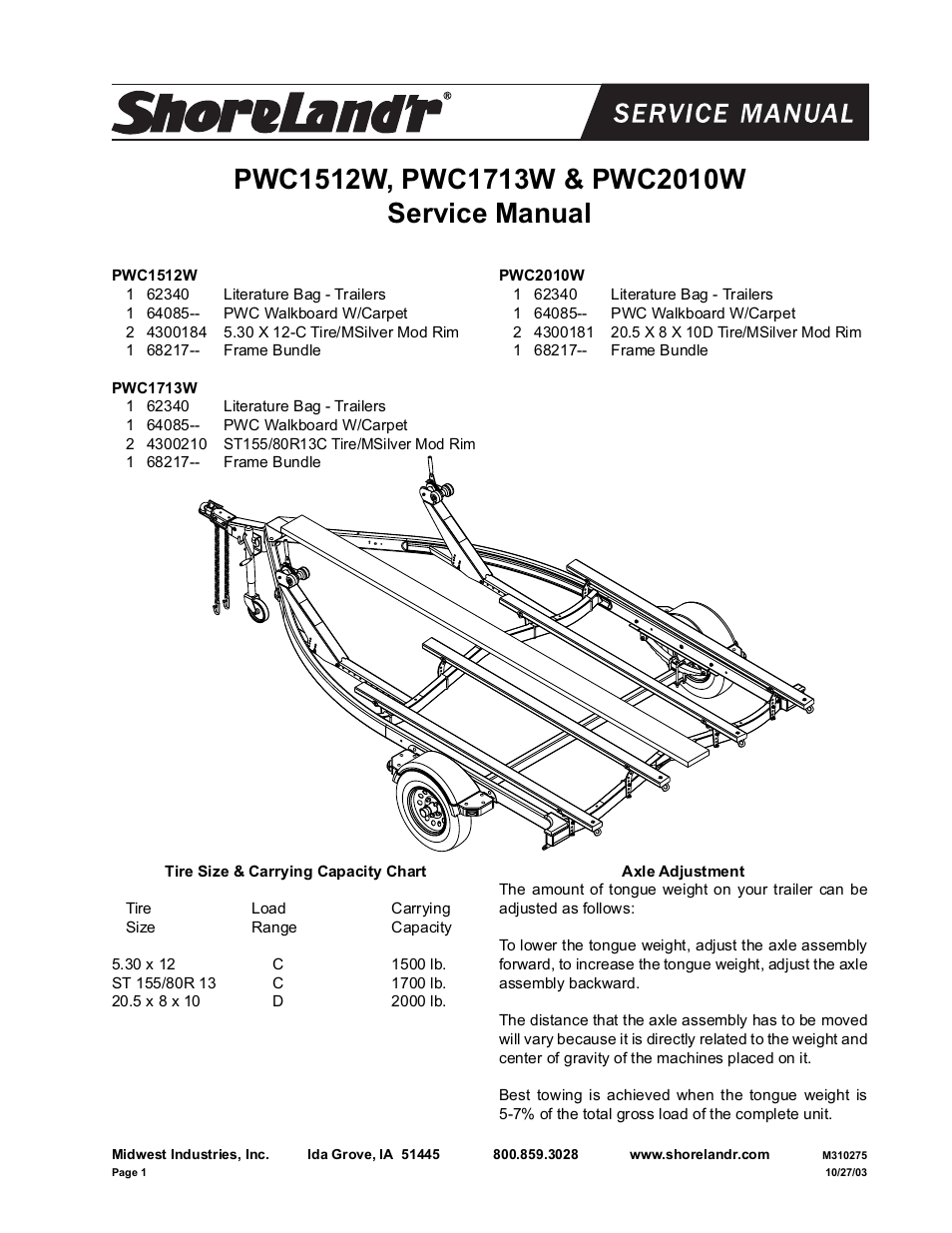 ShoreLand'r PWC1512W V.2 User Manual | 6 pages