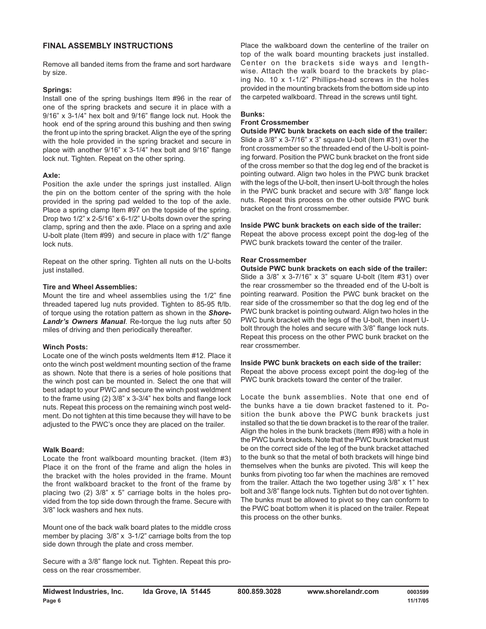 ShoreLand'r PWC2213W V.2 User Manual | Page 6 / 8