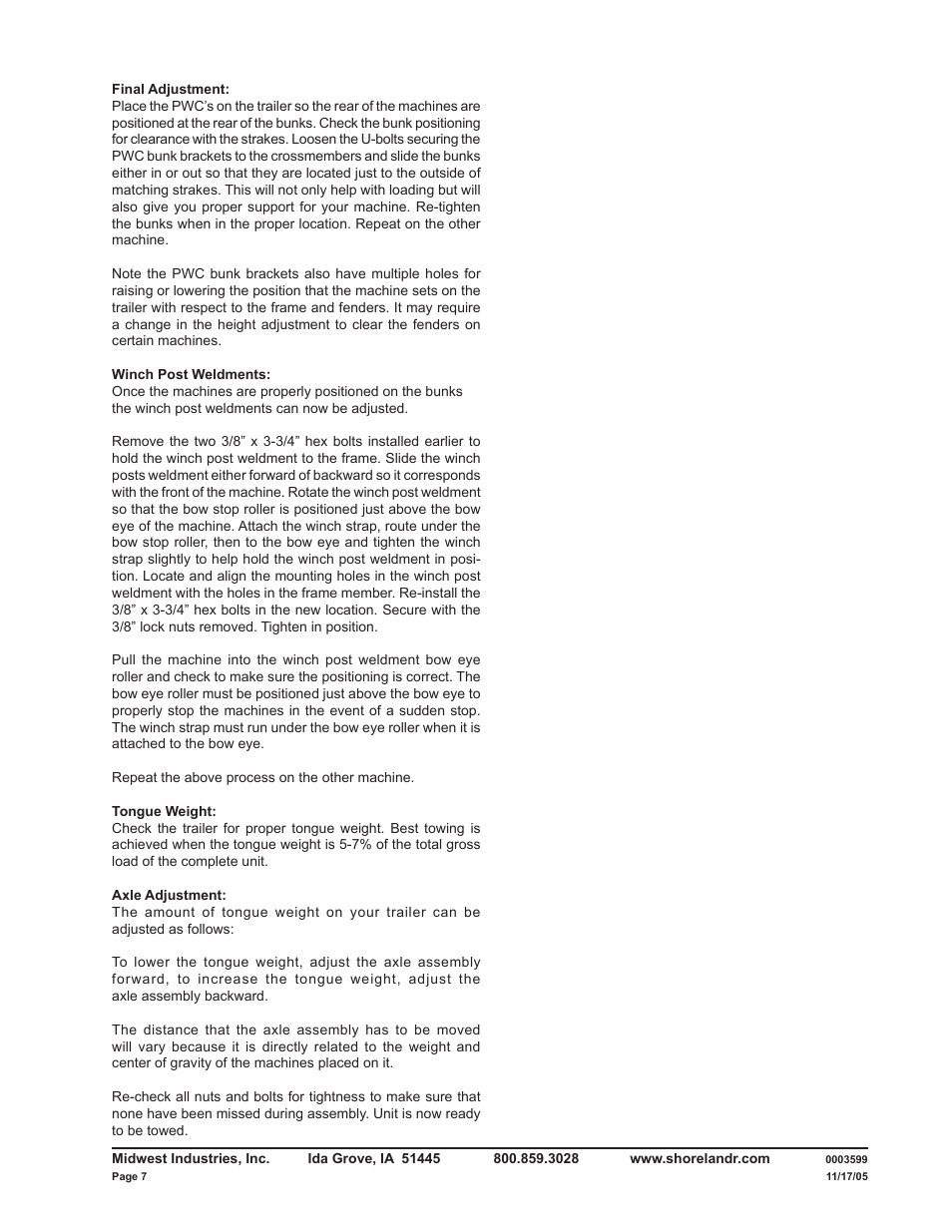 ShoreLand'r PWC2213W V.2 User Manual | Page 7 / 8