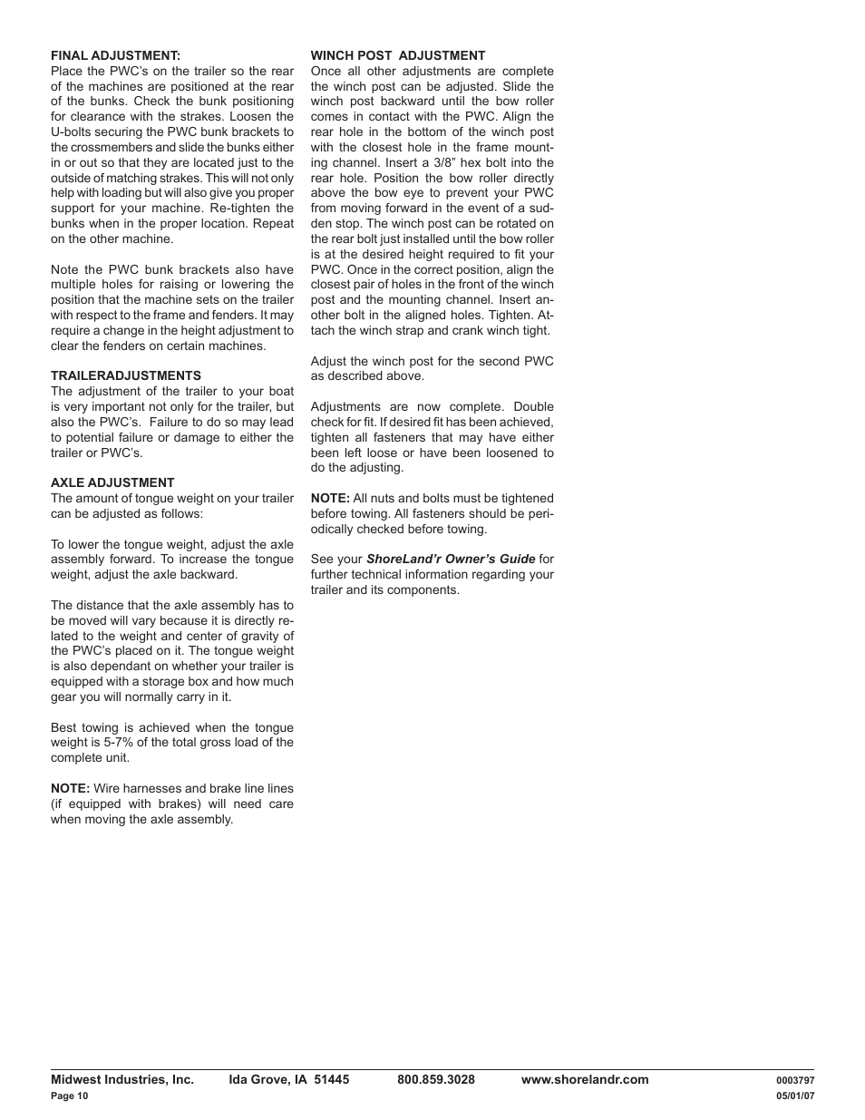 ShoreLand'r PWCD2213 V.1 User Manual | Page 10 / 10