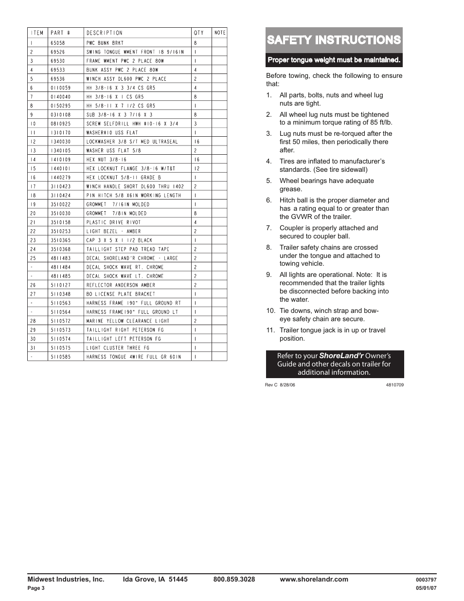 Safety instructions | ShoreLand'r PWCD2213 V.1 User Manual | Page 3 / 10