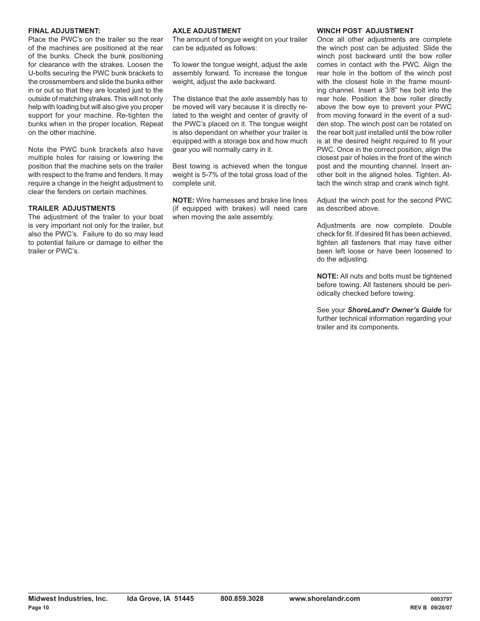 ShoreLand'r PWCD2213 V.2 User Manual | Page 10 / 10