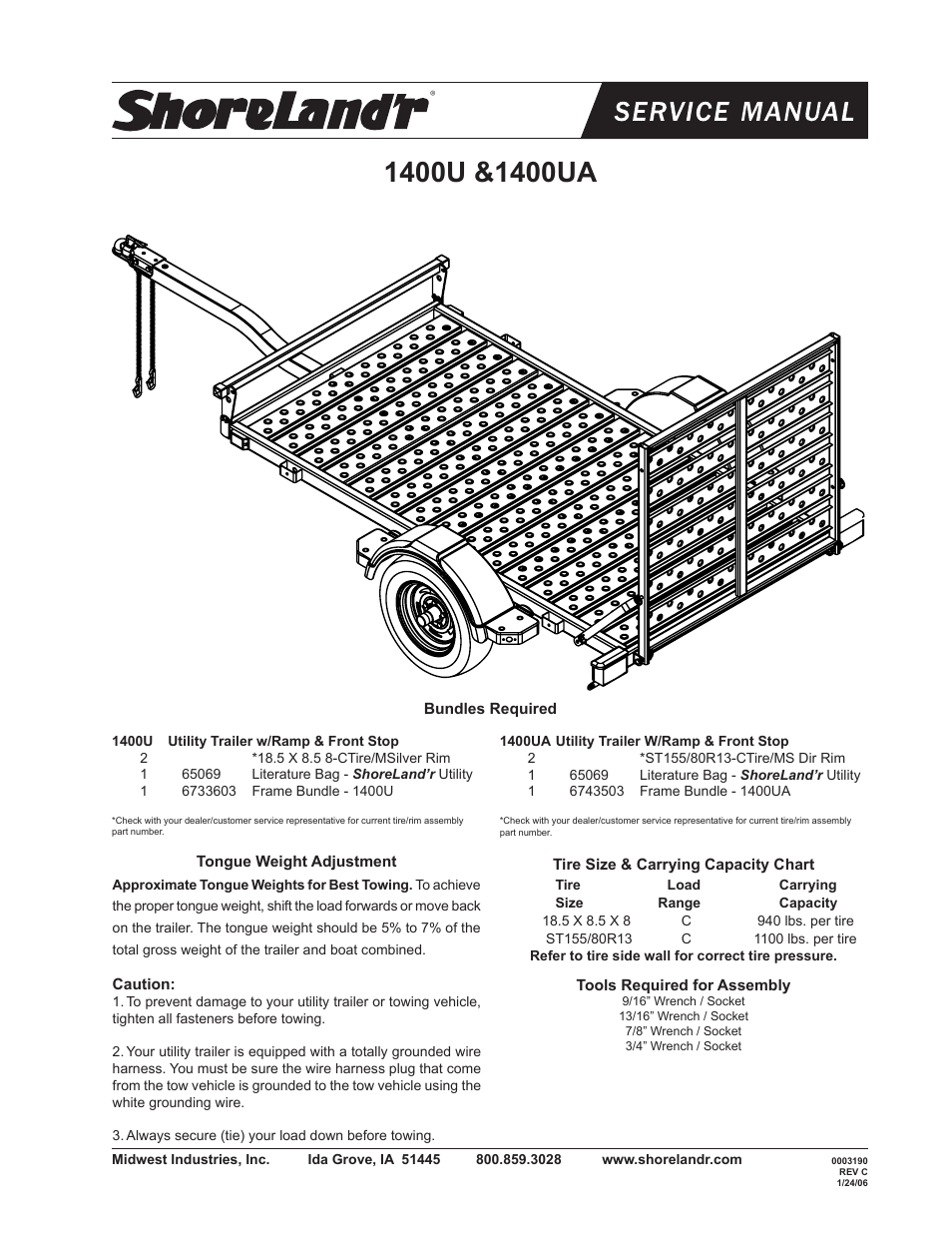 ShoreLand'r 1400U User Manual | 4 pages