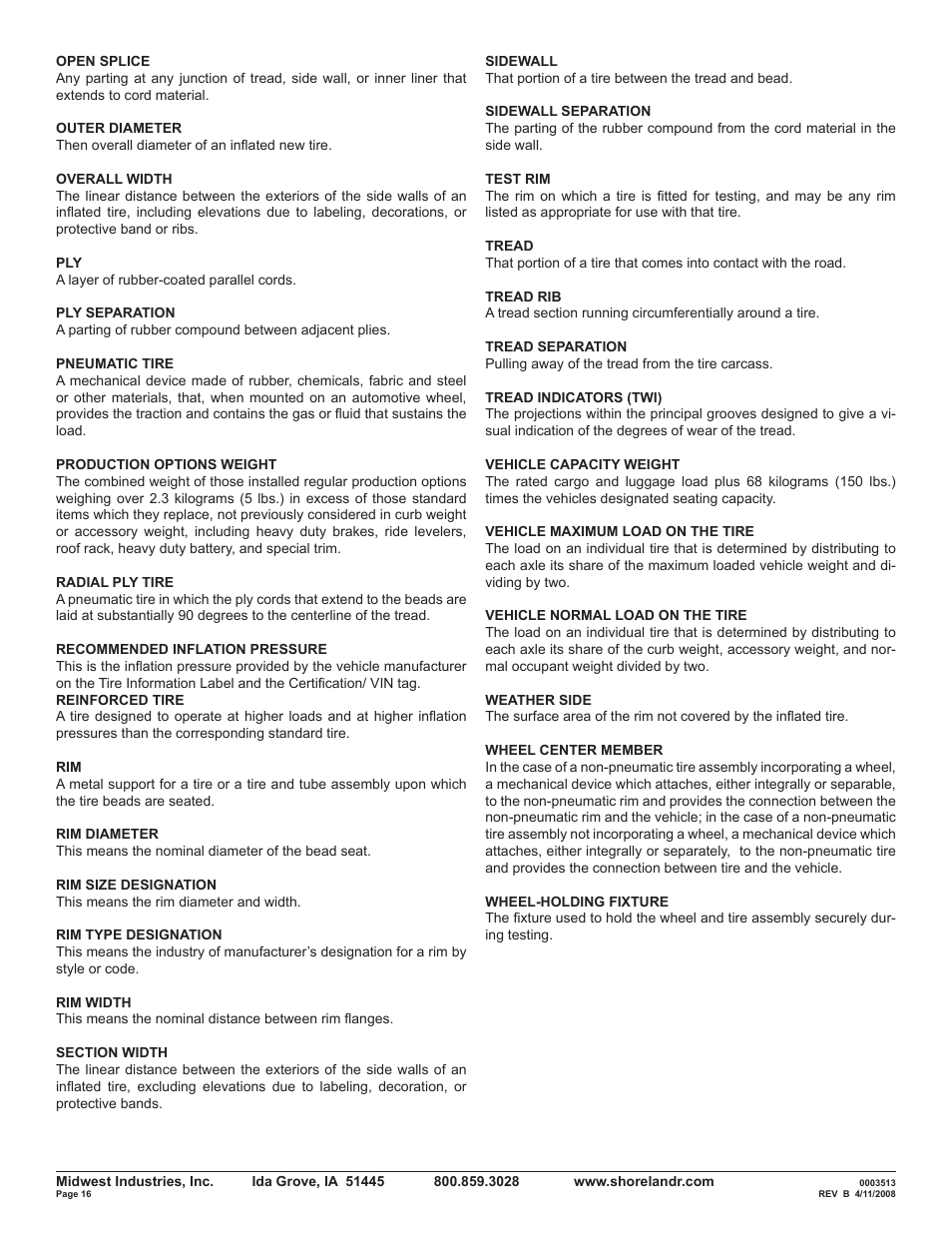 ShoreLand'r Powersports Trailer 2008 User Manual | Page 16 / 18