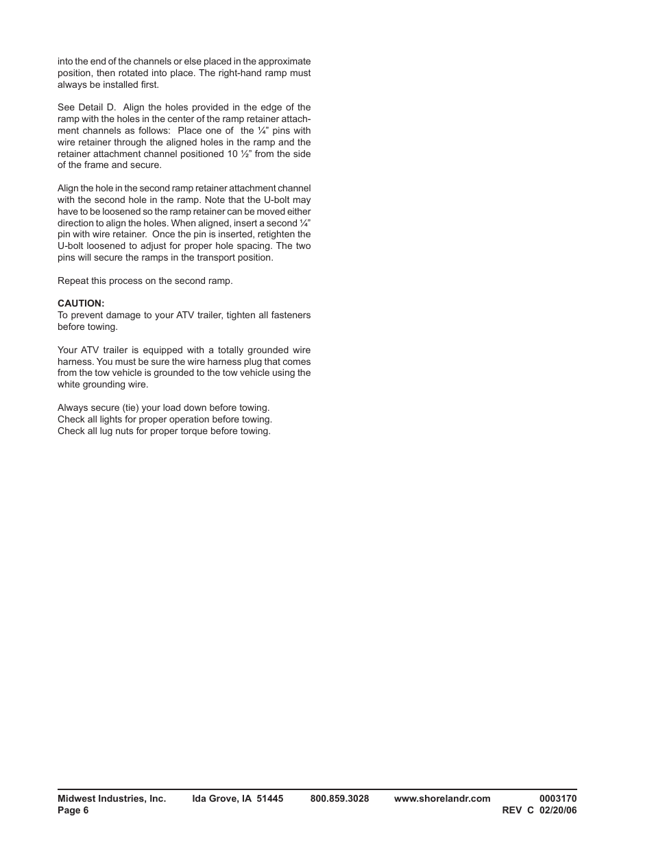 ShoreLand'r 3ATV User Manual | Page 6 / 6