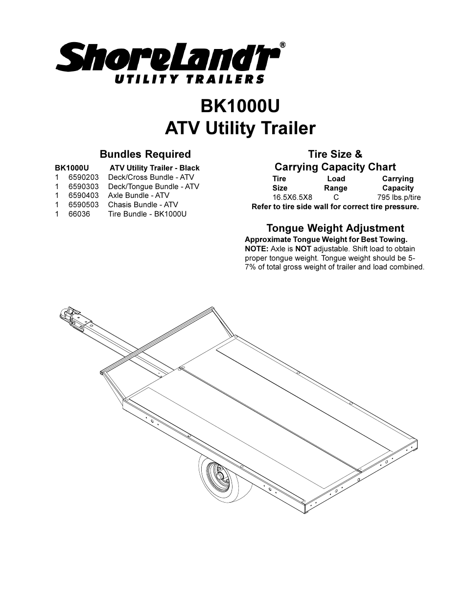 ShoreLand'r BK1000U V.1 User Manual | 8 pages