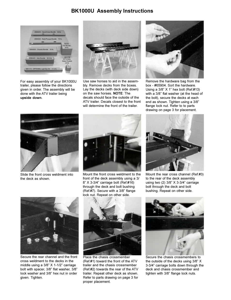 Bk1000u assembly instructions | ShoreLand'r BK1000U V.1 User Manual | Page 4 / 8