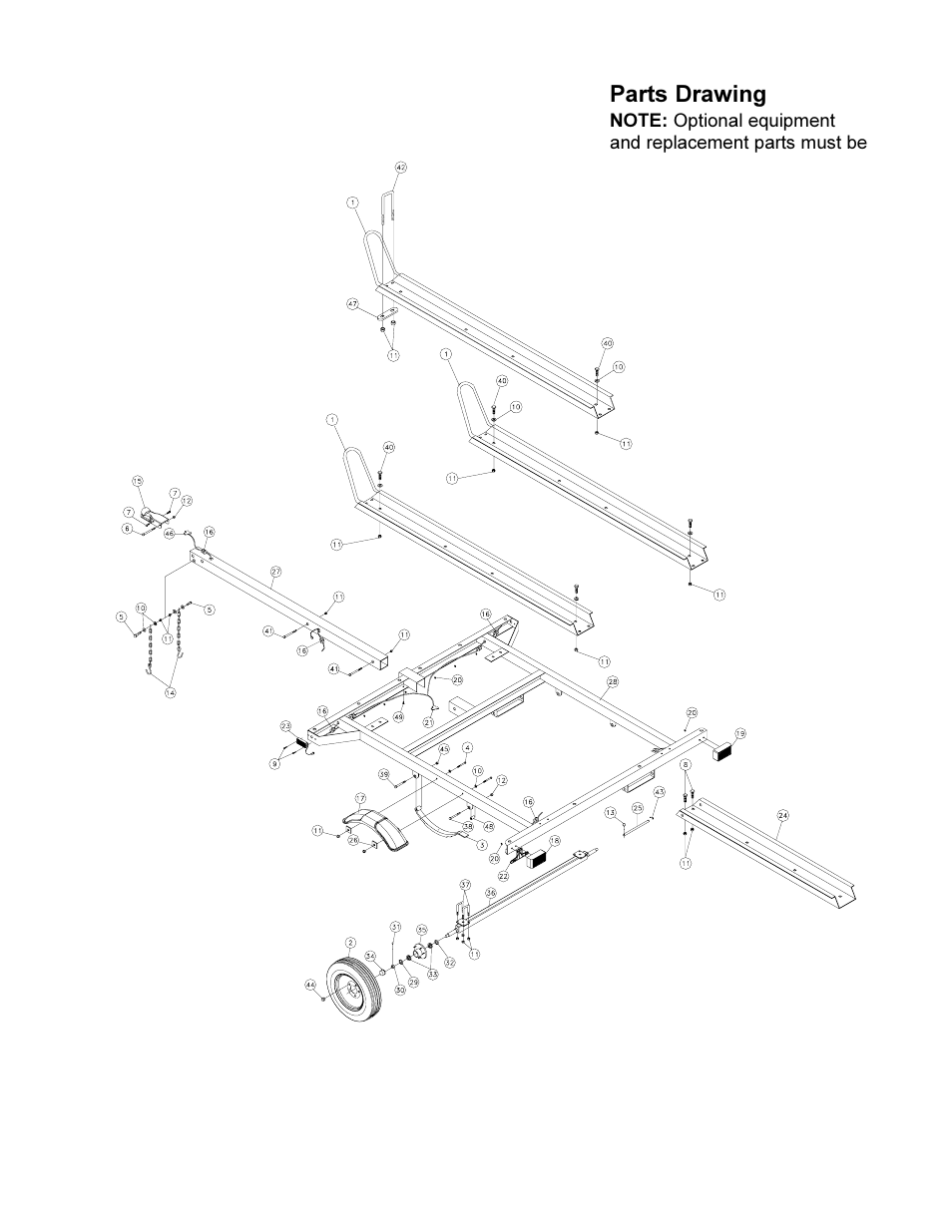 Parts drawing | ShoreLand'r BK1200MC V.1 User Manual | Page 3 / 4