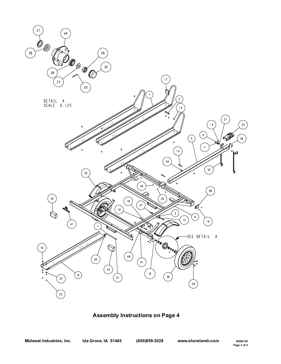 Assembly instructions on page 4 | ShoreLand'r BK1200MC V.2 User Manual | Page 2 / 4