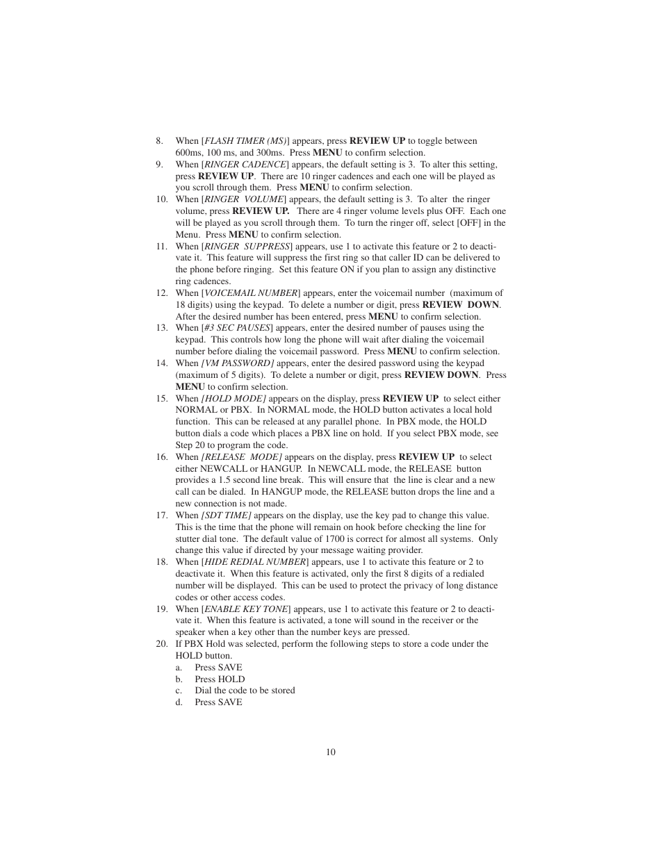 Cortelco 2730 User Manual | Page 10 / 24