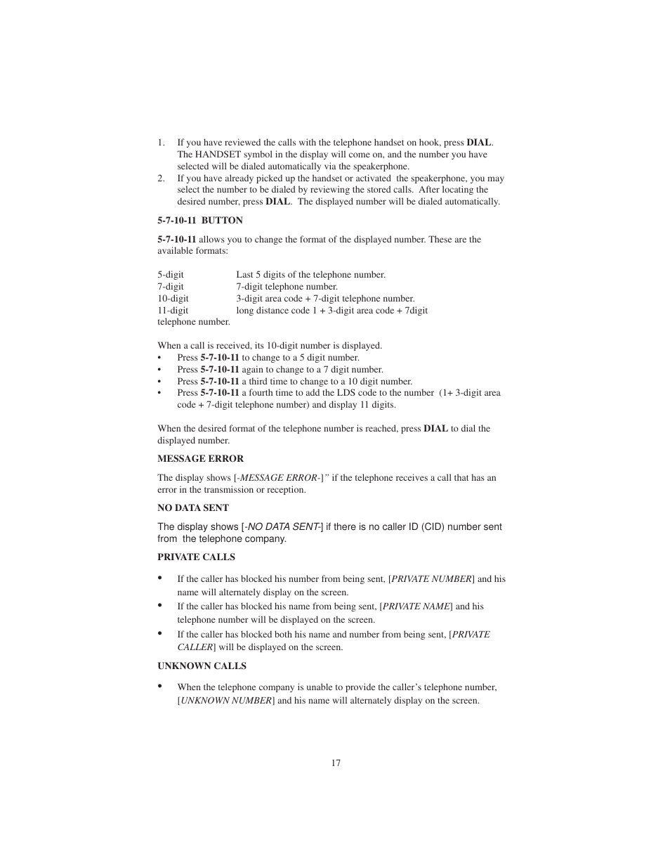 Cortelco 2730 User Manual | Page 17 / 24