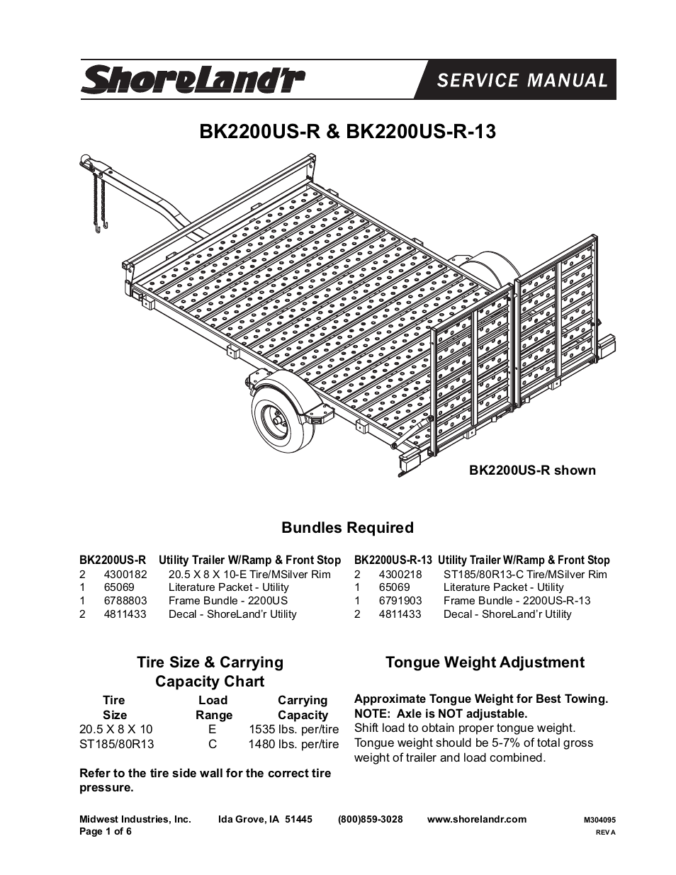 ShoreLand'r BK2200US-R V.2 User Manual | 7 pages