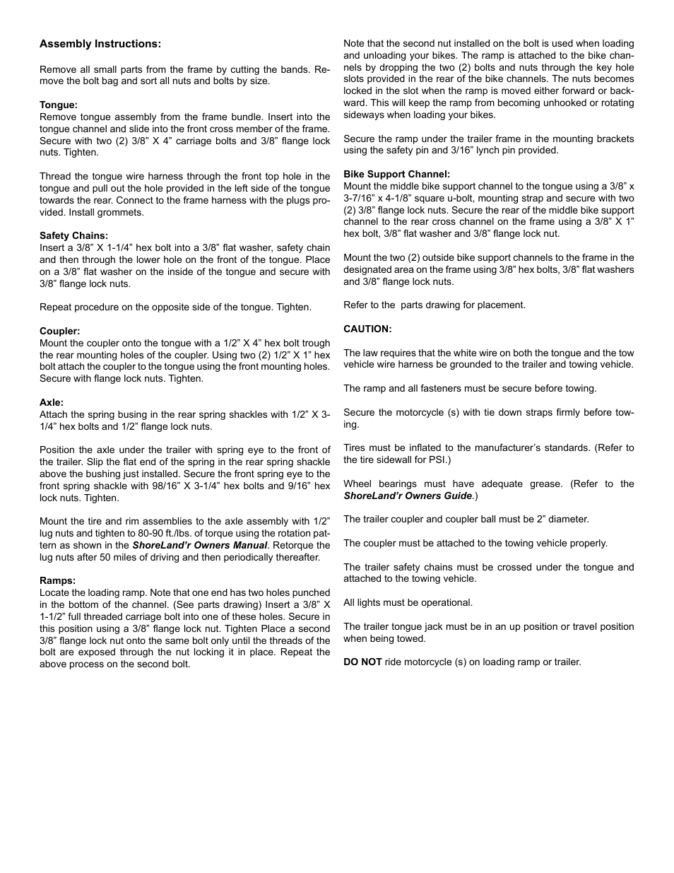 ShoreLand'r MC1200 User Manual | Page 4 / 4