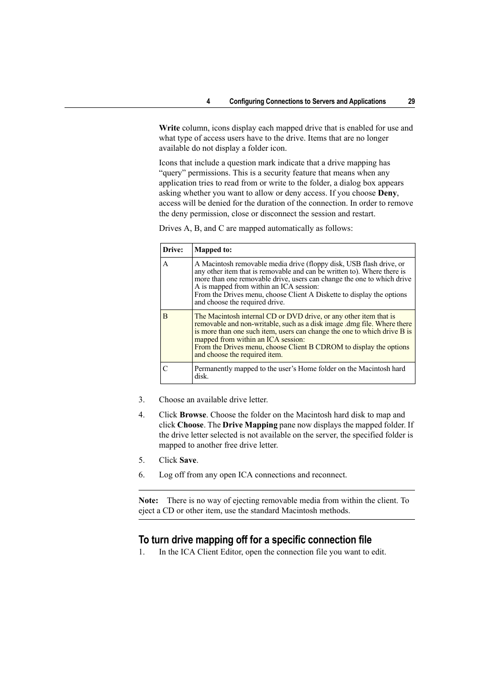 Citrix Systems Citrix Presentation Client for Macintosh 10 User Manual | Page 29 / 68