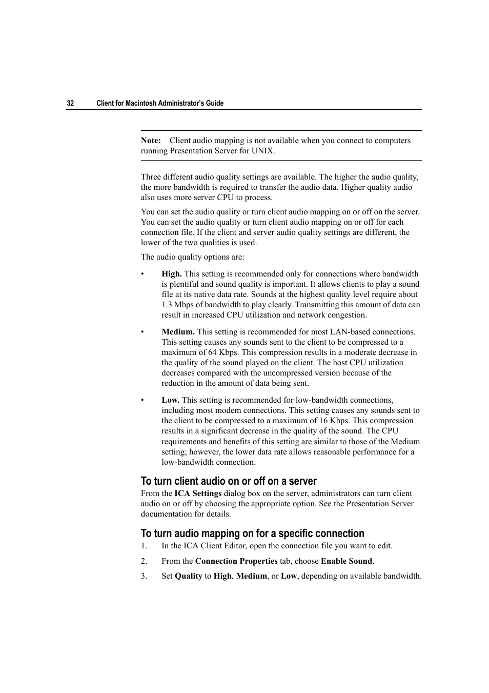 Citrix Systems Citrix Presentation Client for Macintosh 10 User Manual | Page 32 / 68
