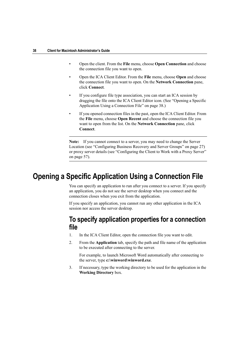 Citrix Systems Citrix Presentation Client for Macintosh 10 User Manual | Page 38 / 68