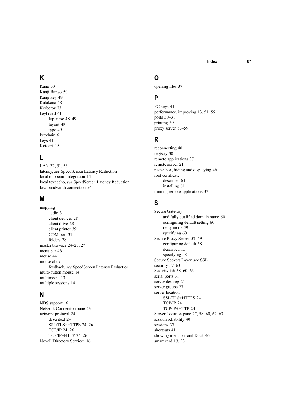 Citrix Systems Citrix Presentation Client for Macintosh 10 User Manual | Page 67 / 68