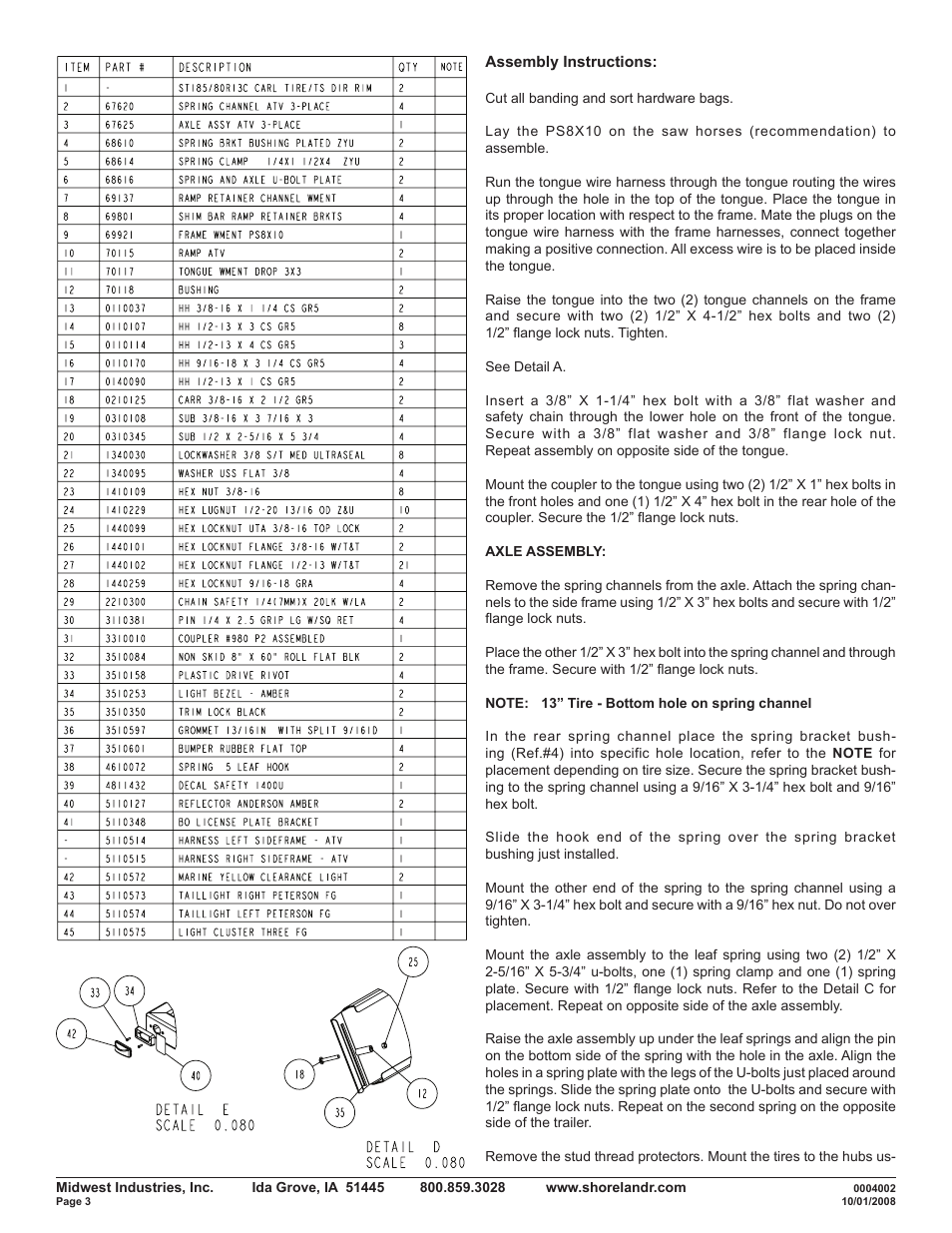 ShoreLand'r PS8X10 User Manual | Page 3 / 6