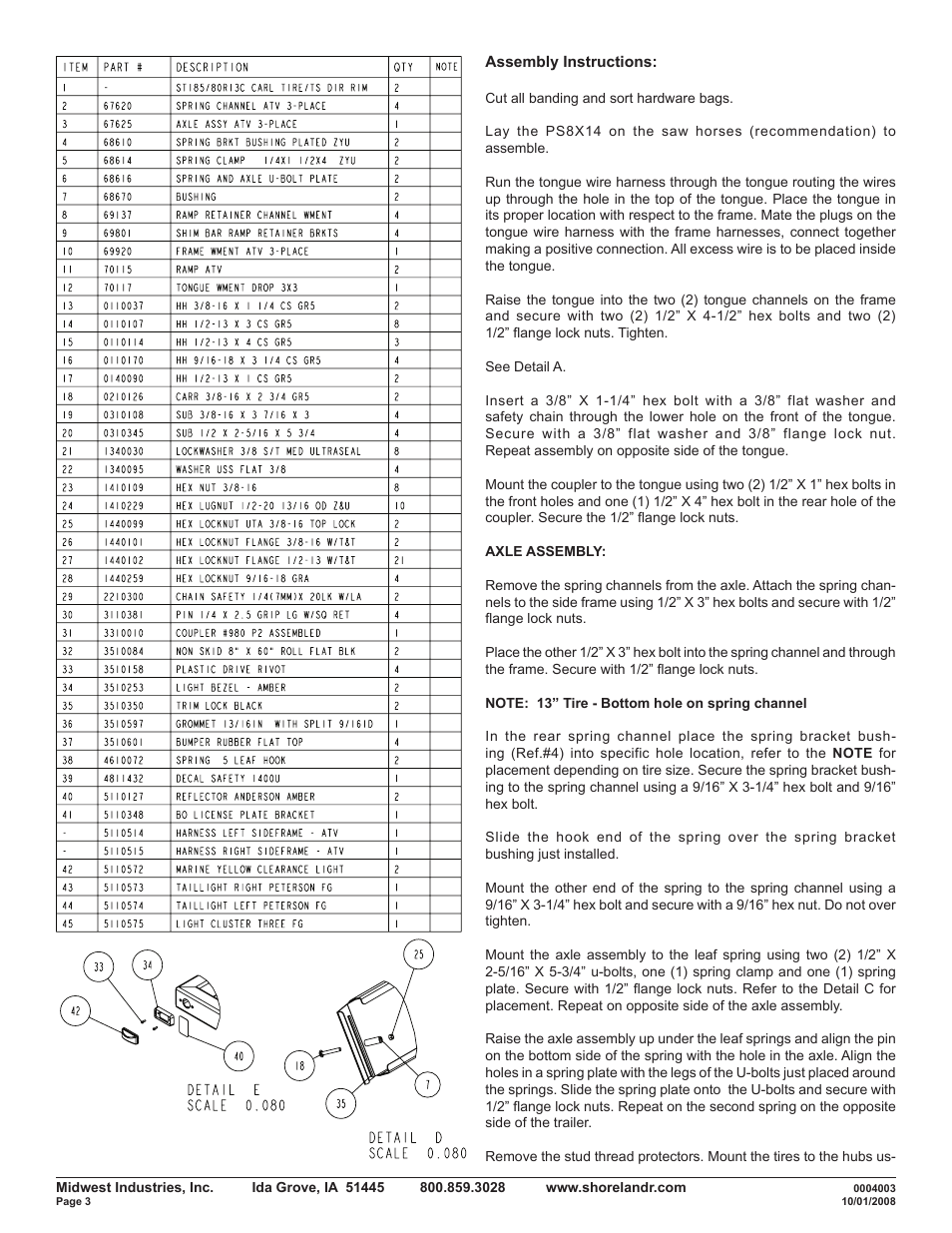 ShoreLand'r PS8X14 User Manual | Page 3 / 6