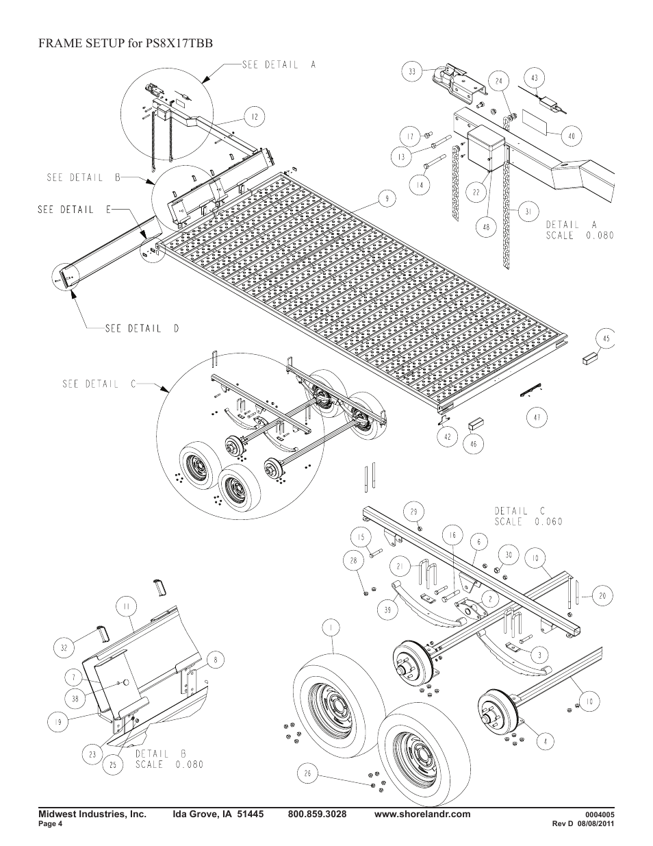 Frame setup for ps8x17tbb | ShoreLand'r PS8X17TB User Manual | Page 4 / 11
