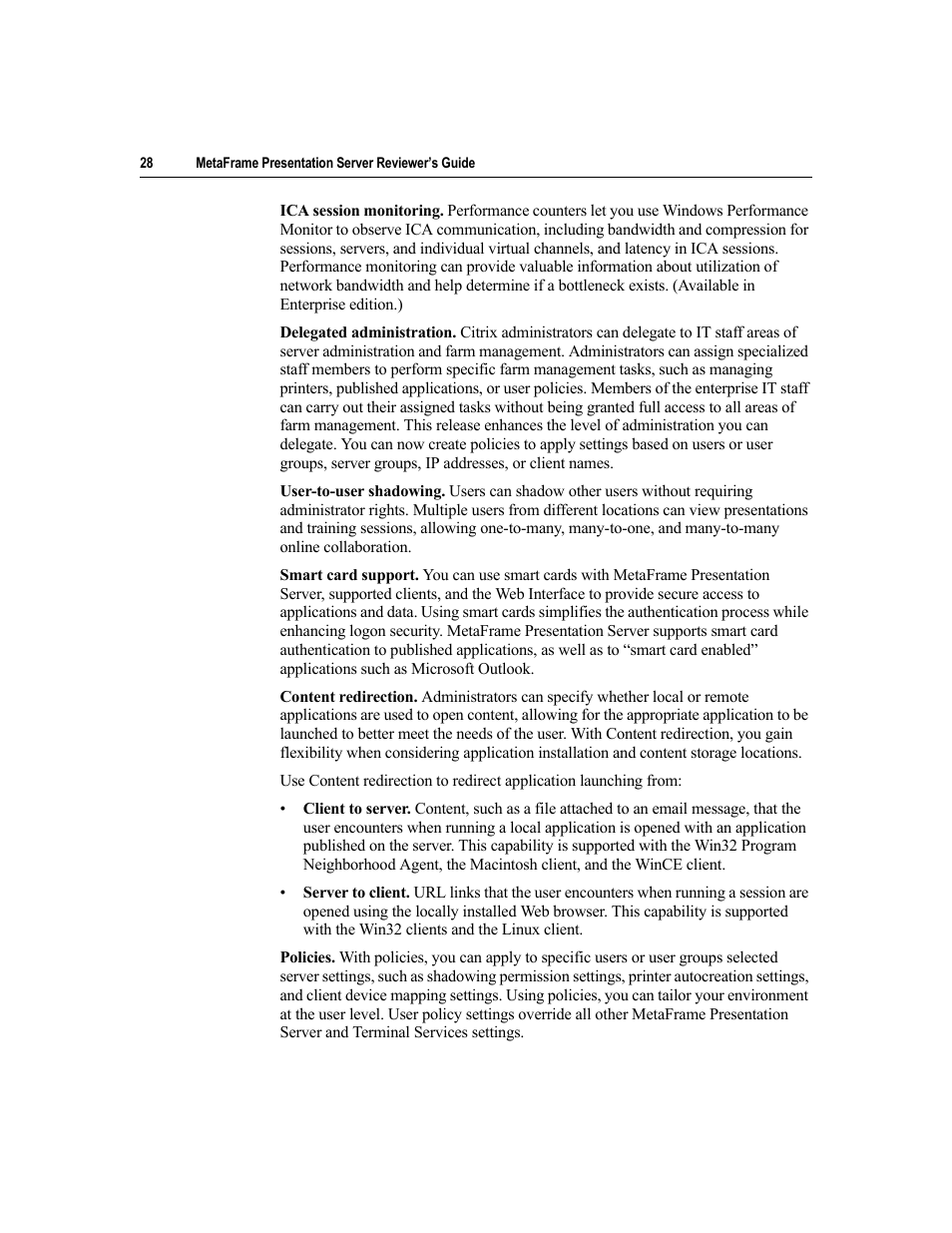 Citrix Systems MetaFrame Presentation Server User Manual | Page 28 / 97