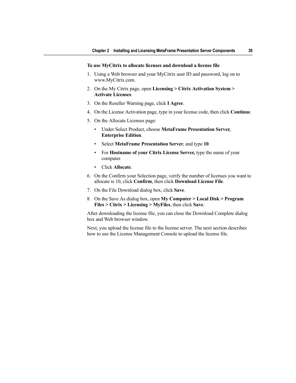 Citrix Systems MetaFrame Presentation Server User Manual | Page 39 / 97
