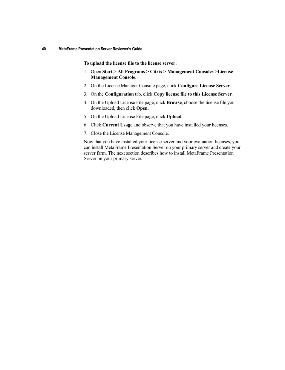 Citrix Systems MetaFrame Presentation Server User Manual | Page 40 / 97