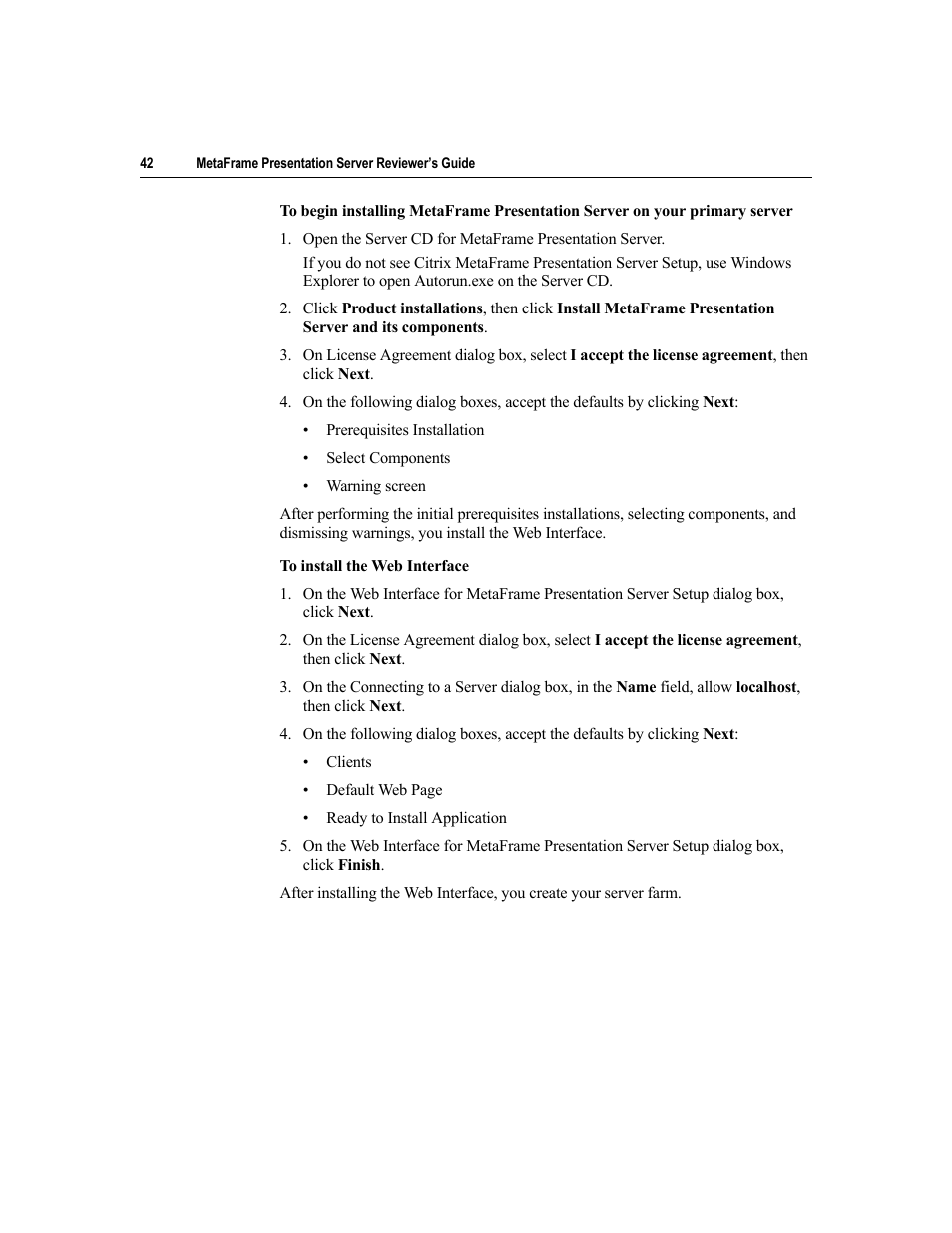 Citrix Systems MetaFrame Presentation Server User Manual | Page 42 / 97