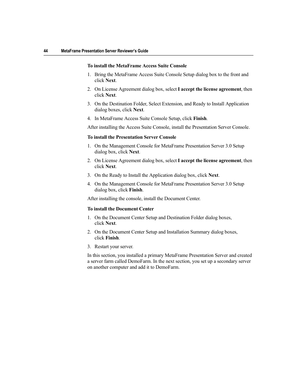 Citrix Systems MetaFrame Presentation Server User Manual | Page 44 / 97