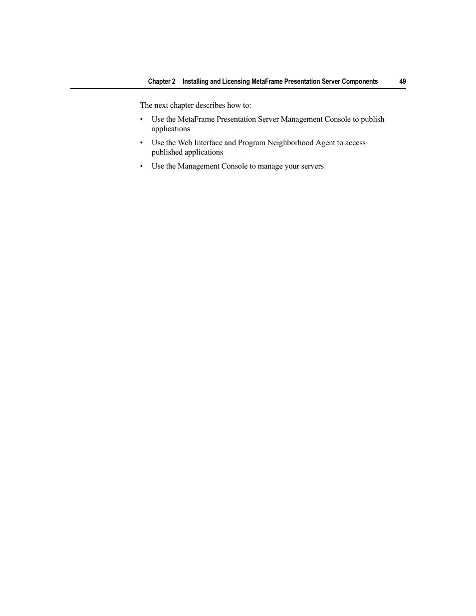 Citrix Systems MetaFrame Presentation Server User Manual | Page 49 / 97