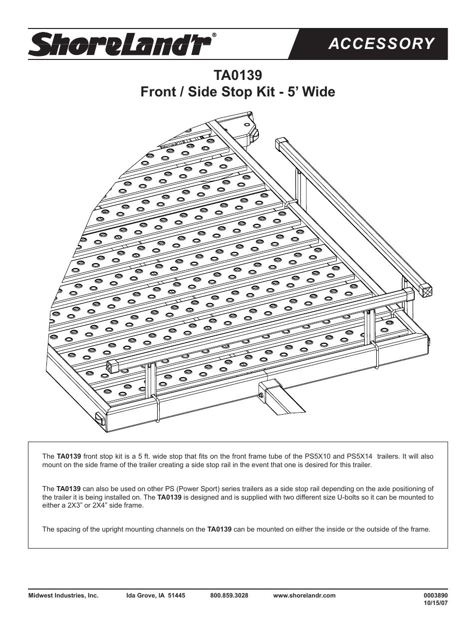 ShoreLand'r TA0139 User Manual | 2 pages