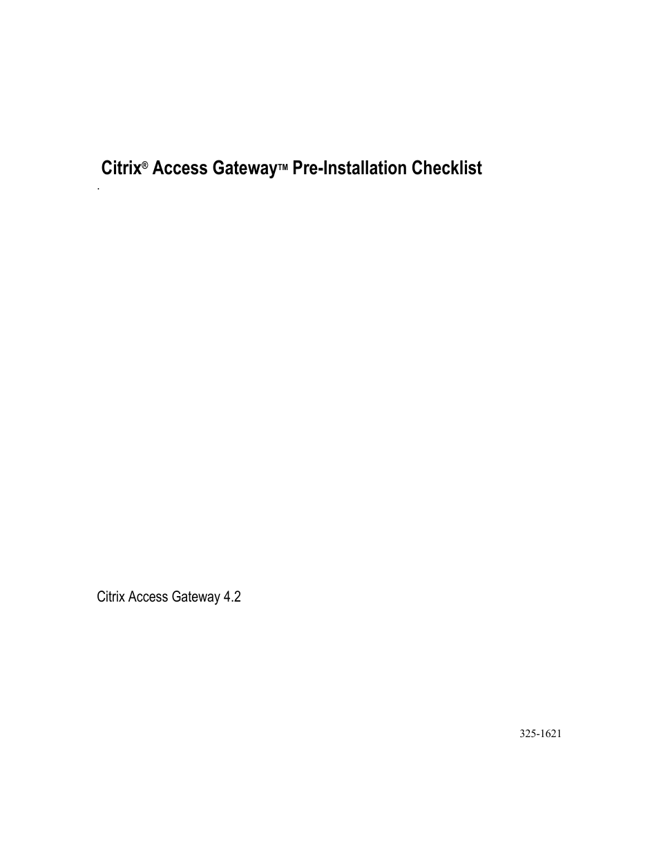 Citrix Systems Citrix Access Gateway 4.2 User Manual | 6 pages