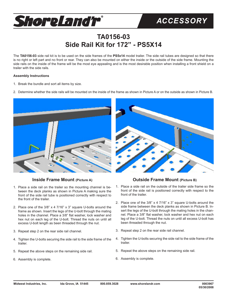 ShoreLand'r TA0156 User Manual | 2 pages