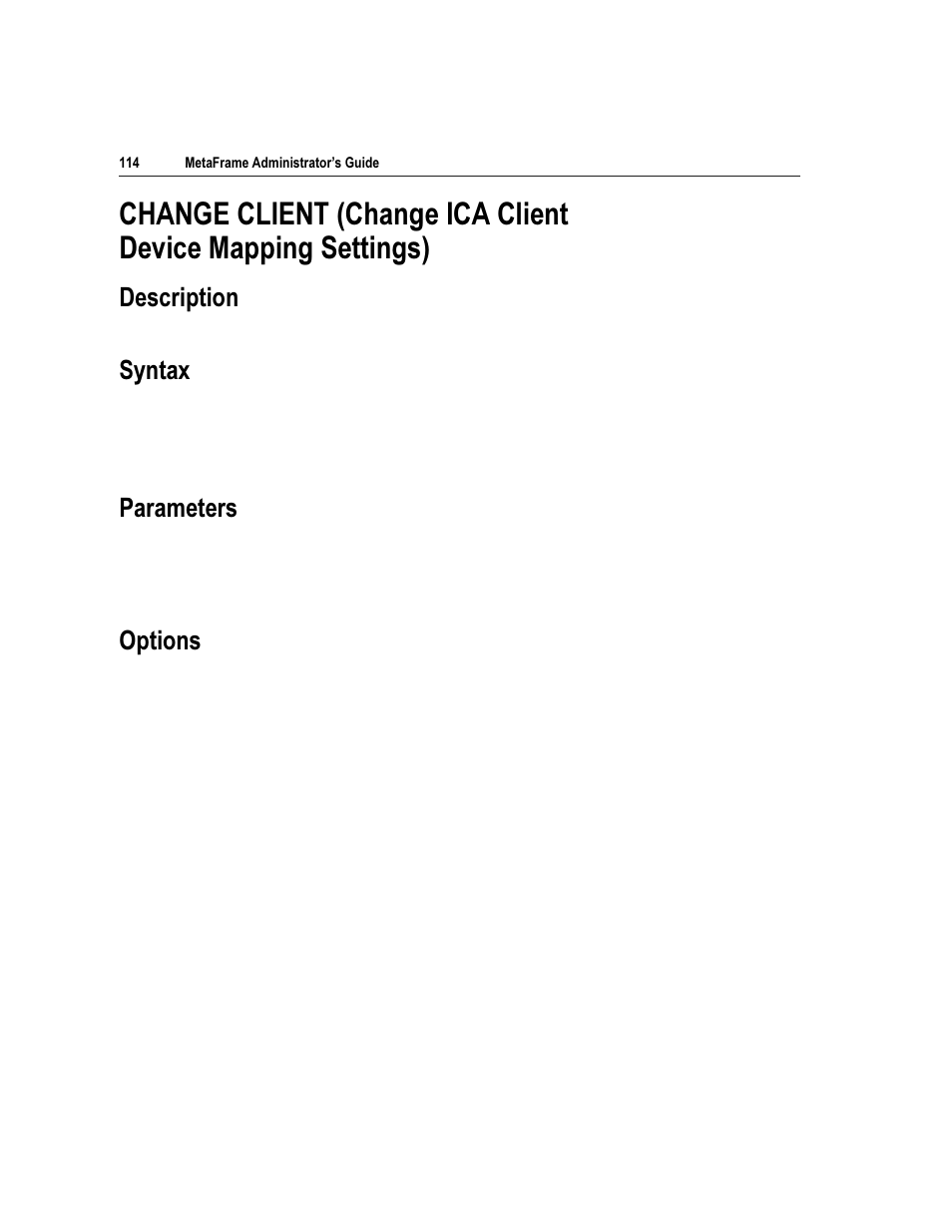 Hvfulswlrq, 6\qwd, 3dudphwhuv | 2swlrqv | Citrix Systems Citrix MetaFrame Application for Windows 1.8 User Manual | Page 134 / 169