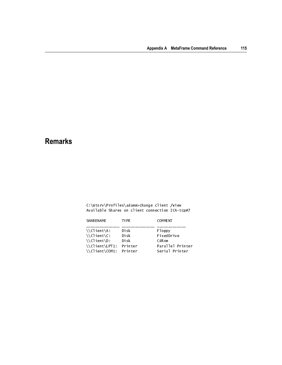 5hpdunv | Citrix Systems Citrix MetaFrame Application for Windows 1.8 User Manual | Page 135 / 169