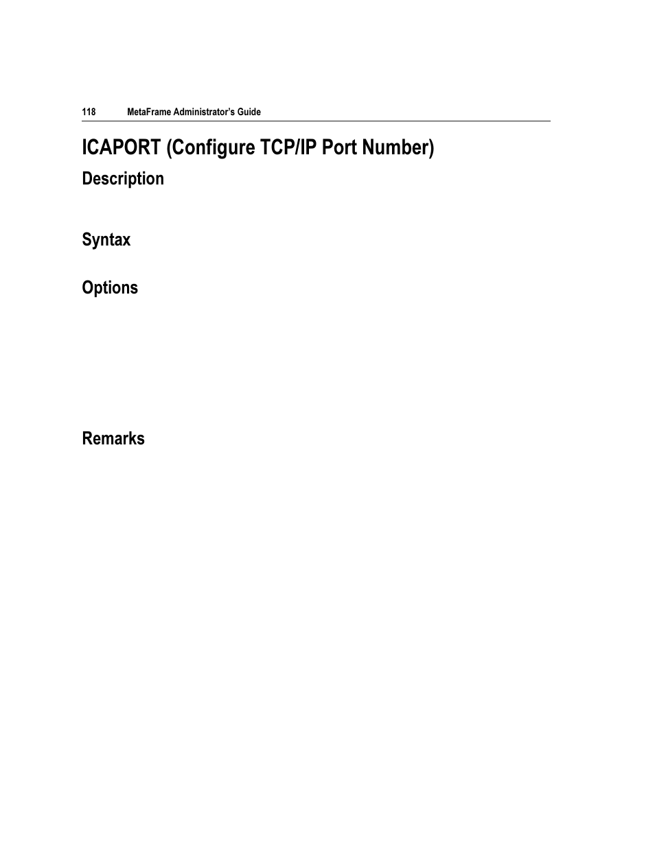 Hvfulswlrq, 6\qwd, 2swlrqv | 5hpdunv | Citrix Systems Citrix MetaFrame Application for Windows 1.8 User Manual | Page 138 / 169